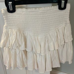 rock n rags white ruffle skirt